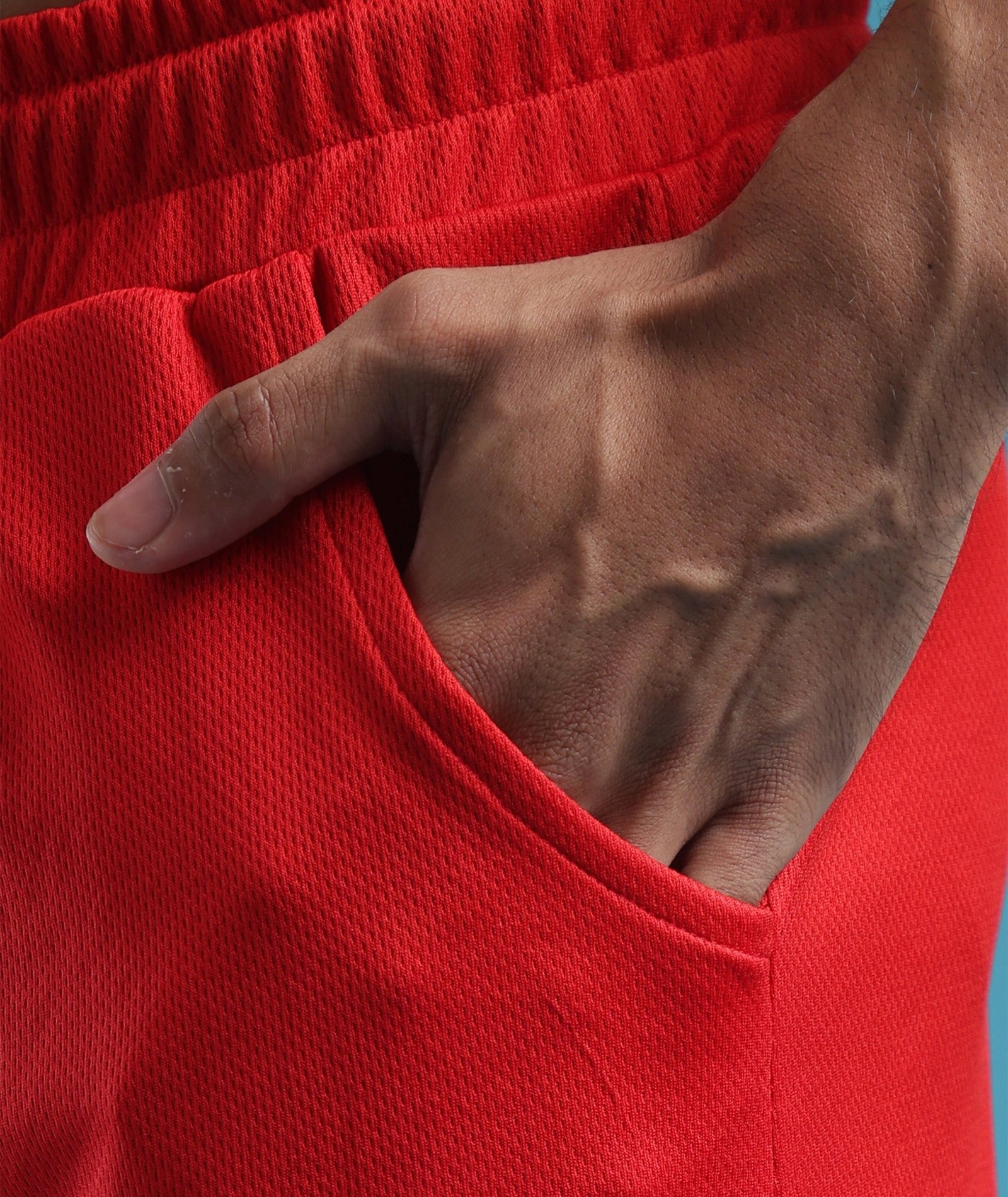 Mens Athletic Shorts with Pockets | Red