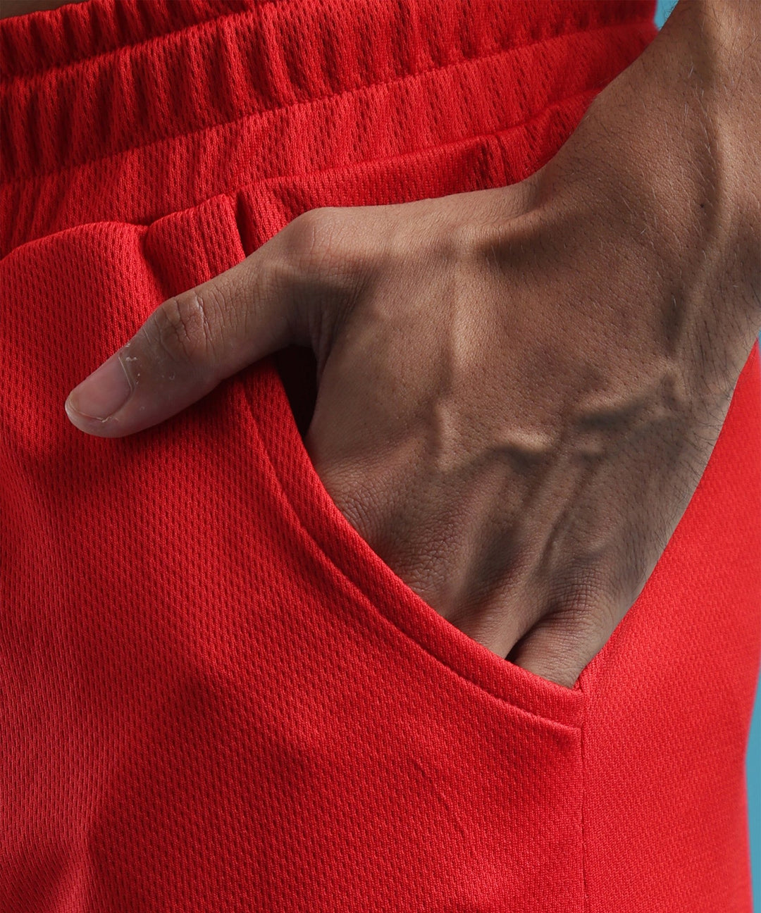 Mens Athletic Shorts with Pockets | Red