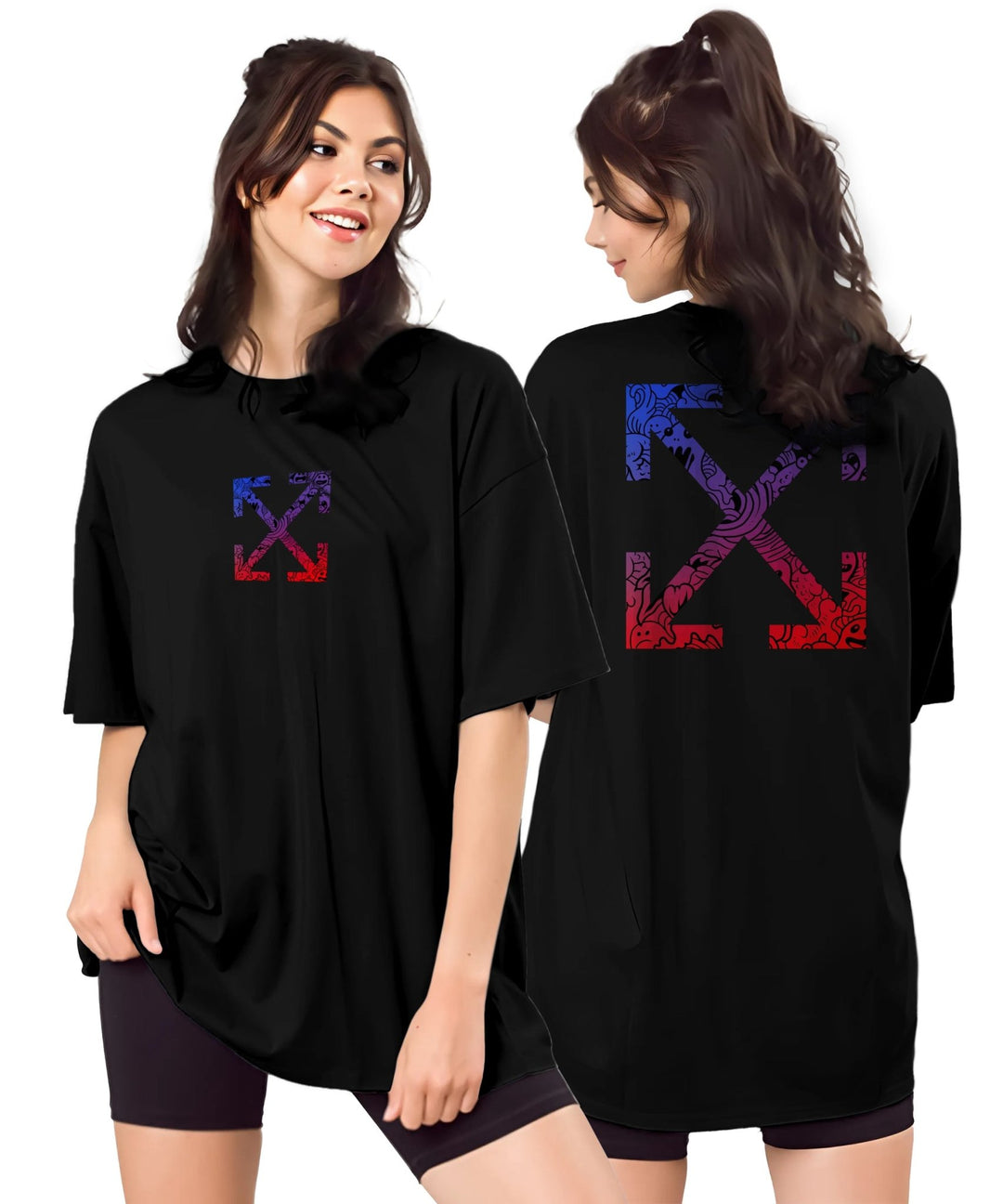 Black Womens Oversized Tshirt