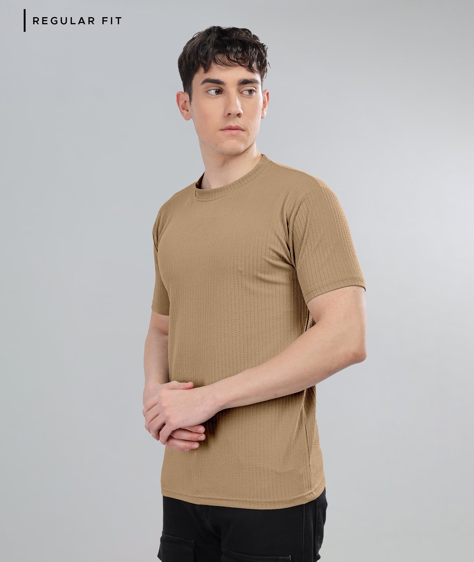 Men's Poly cotton Half Sleeve Solid T-Shirt