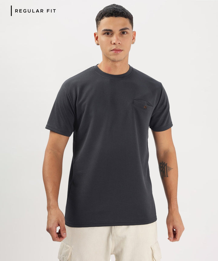 Men's Solid Regular Fit T-Shirt