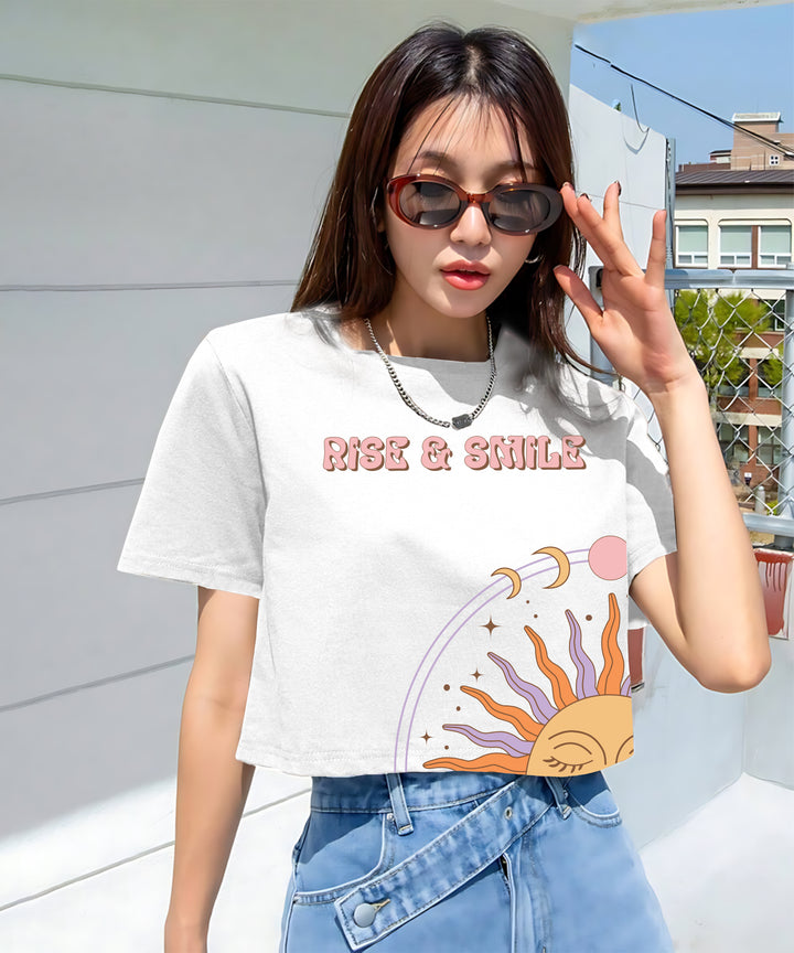 Womens Printed Crop Top