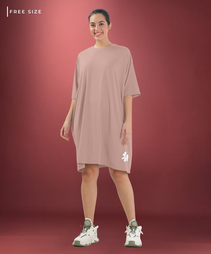 Womens Oversized Drop Shoulder T-Shirt with Side Pockets