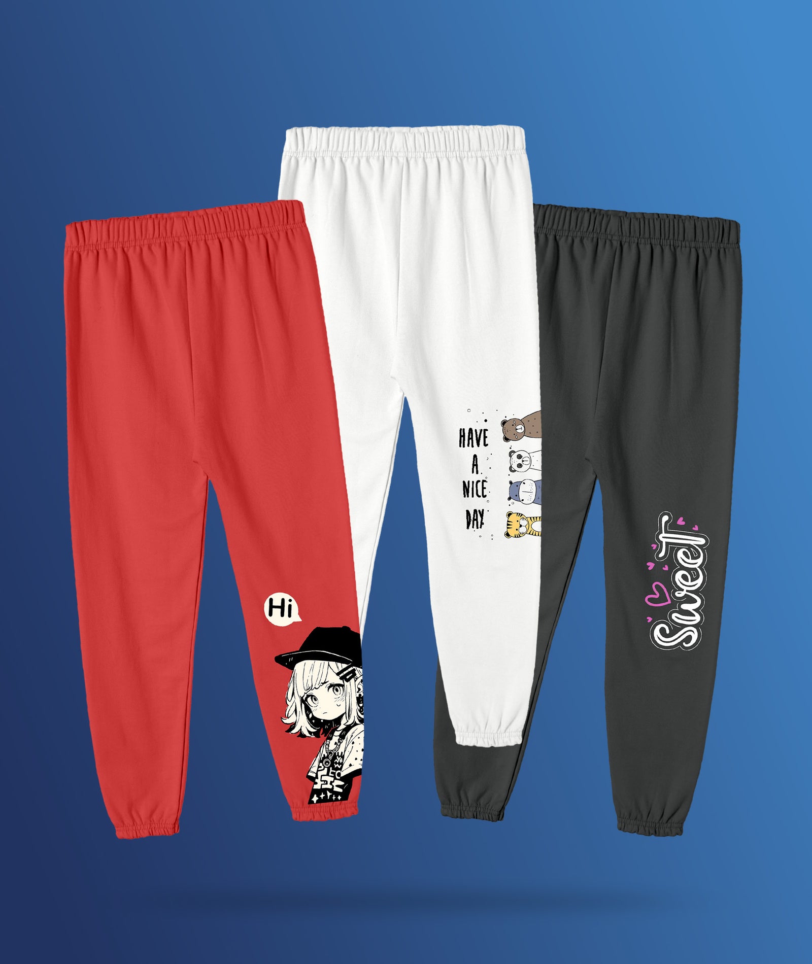 GIRLS TRACK PANT (PACK OF 3)
