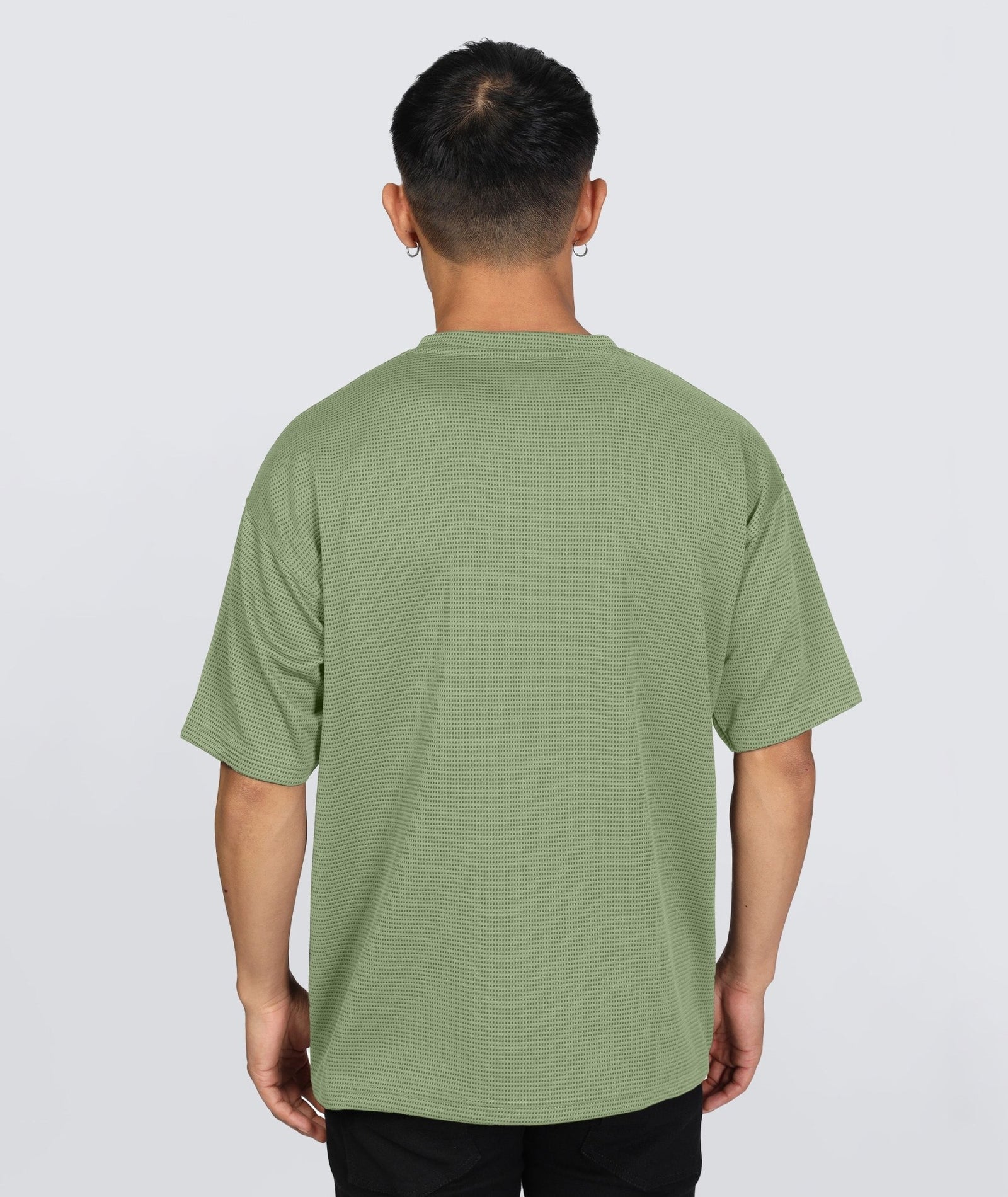 Men's Oversized Dotted Drop Shoulder T-Shirt