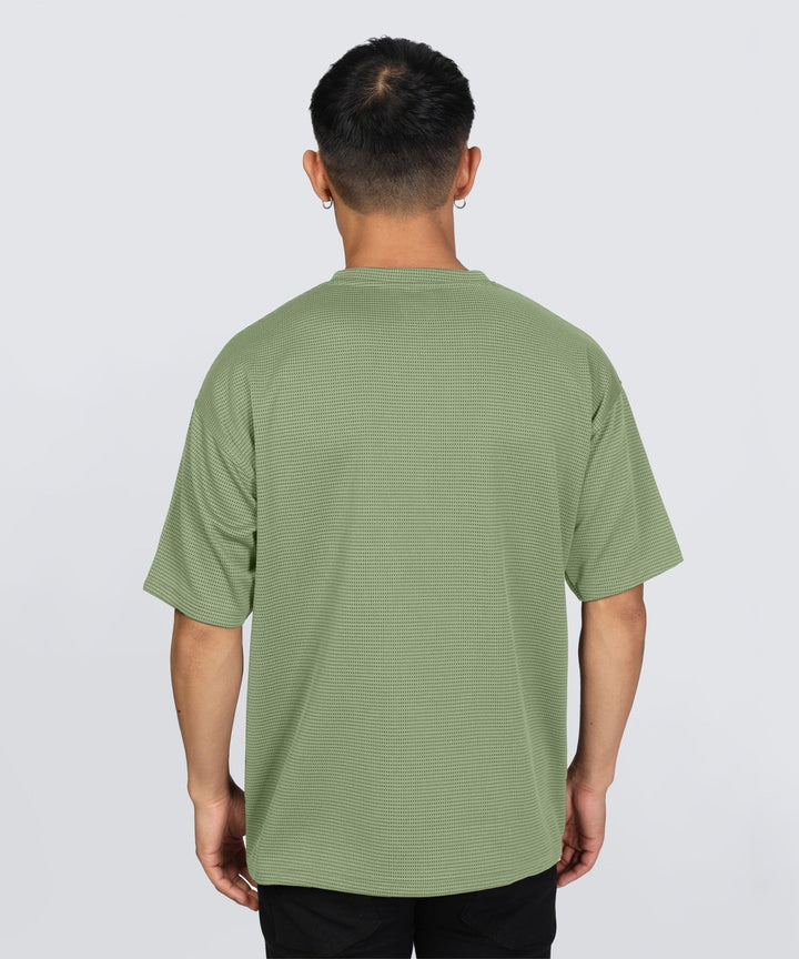 Men's Oversized Dotted Drop Shoulder T-Shirt