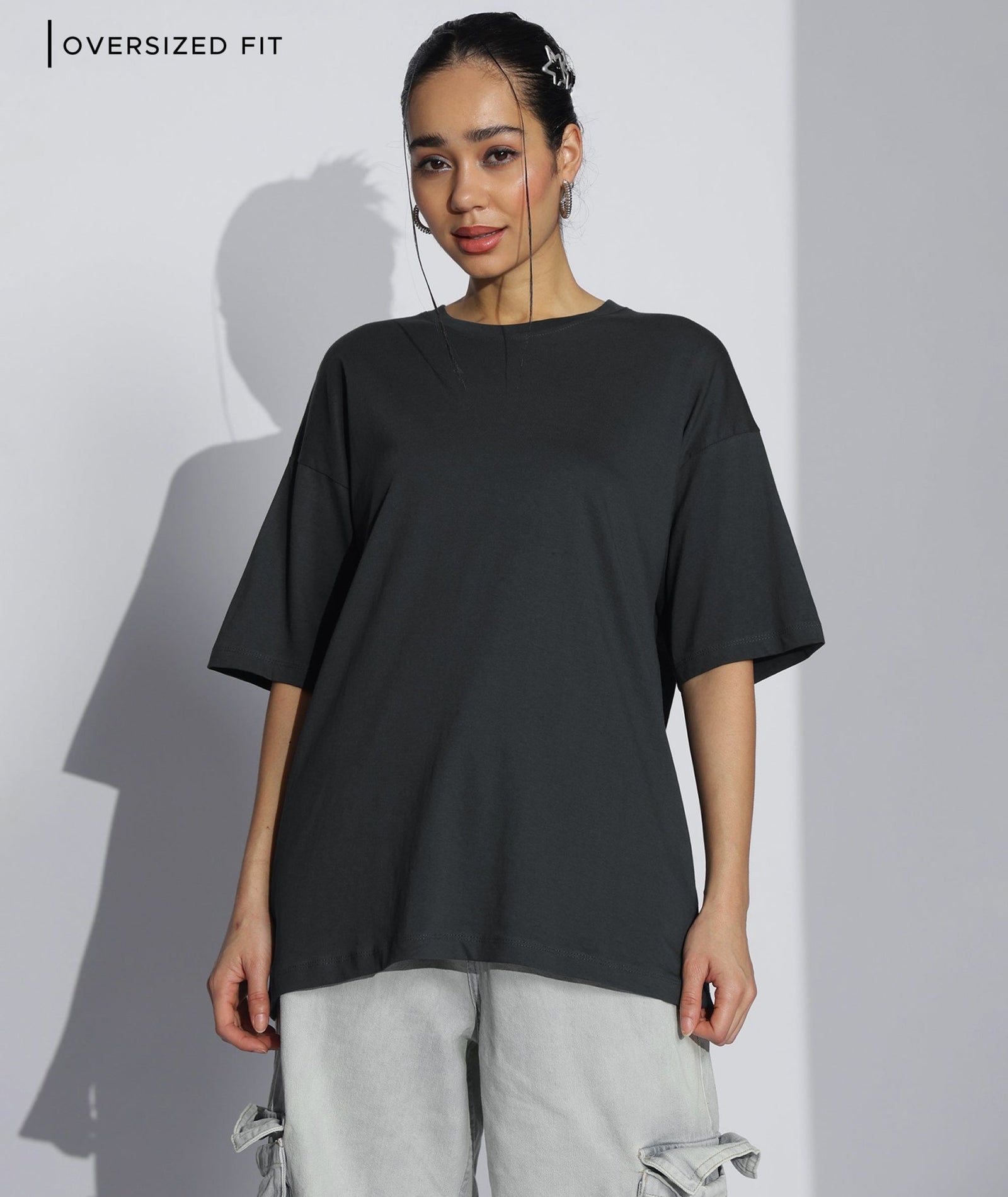 Womens Super Oversized Tshirt | Black