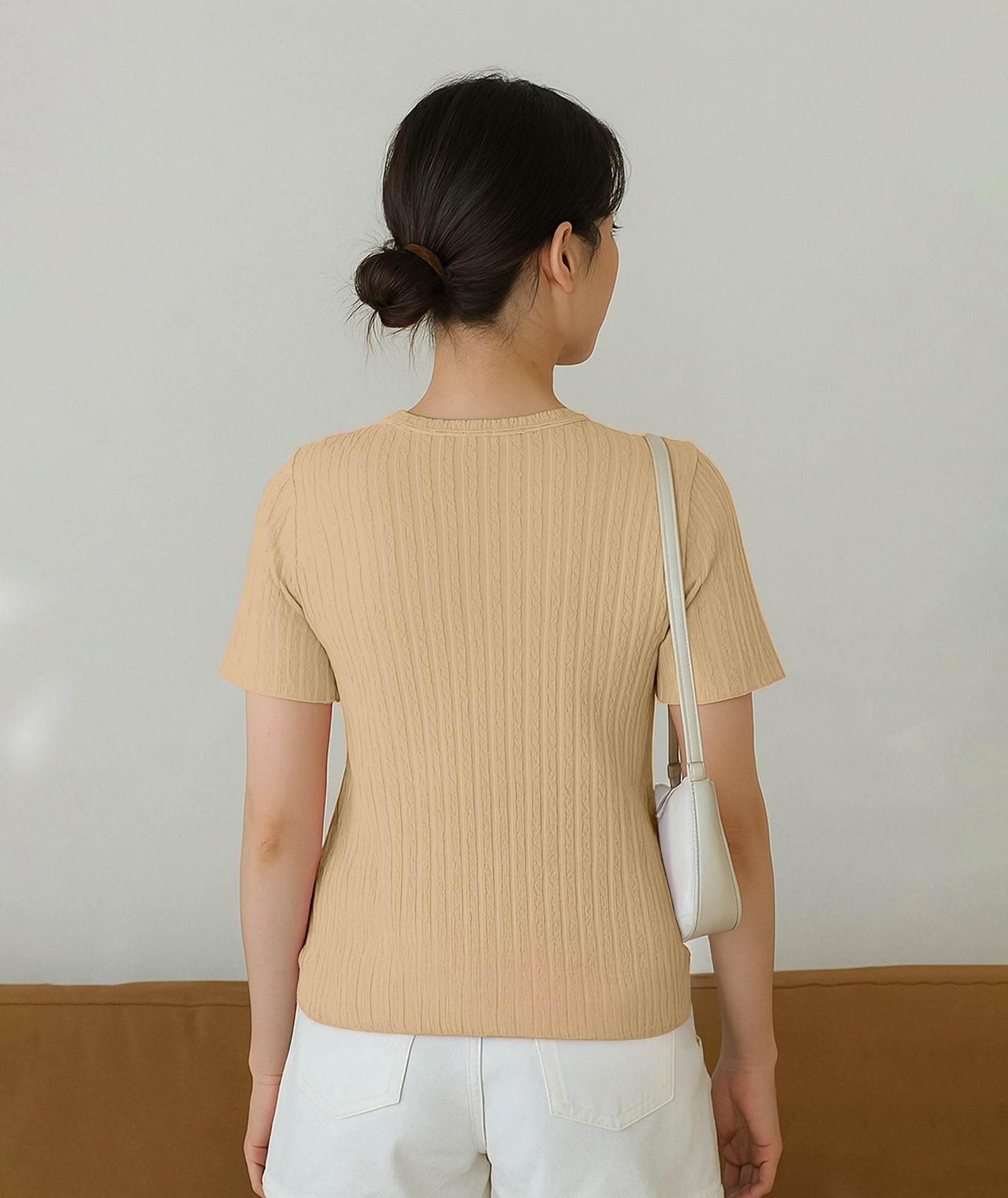 Womens Poly cotton Half Sleeve Solid T-Shirt