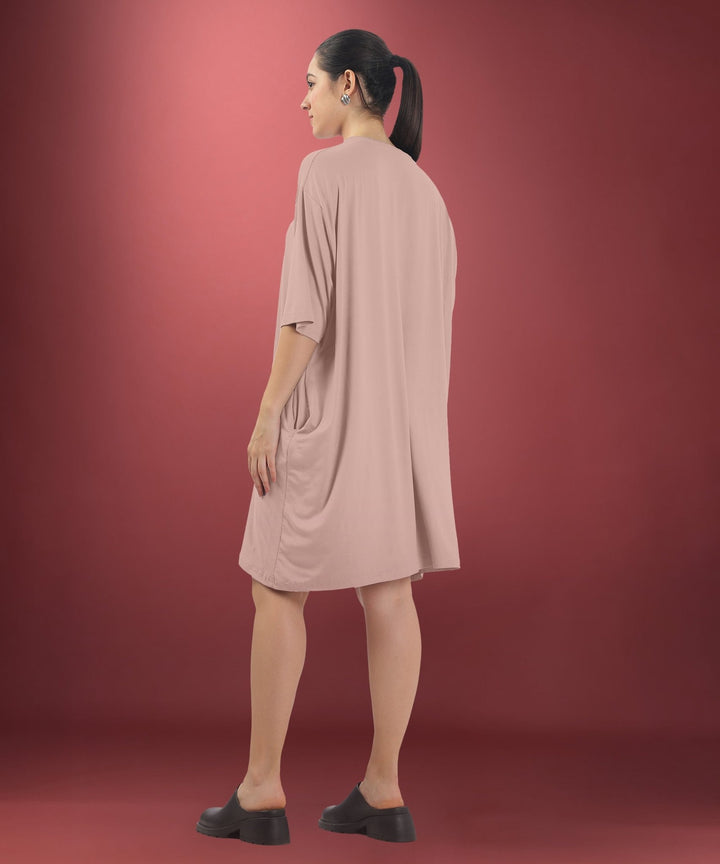 Womens Oversized Drop Shoulder T-Shirt with Side Pockets