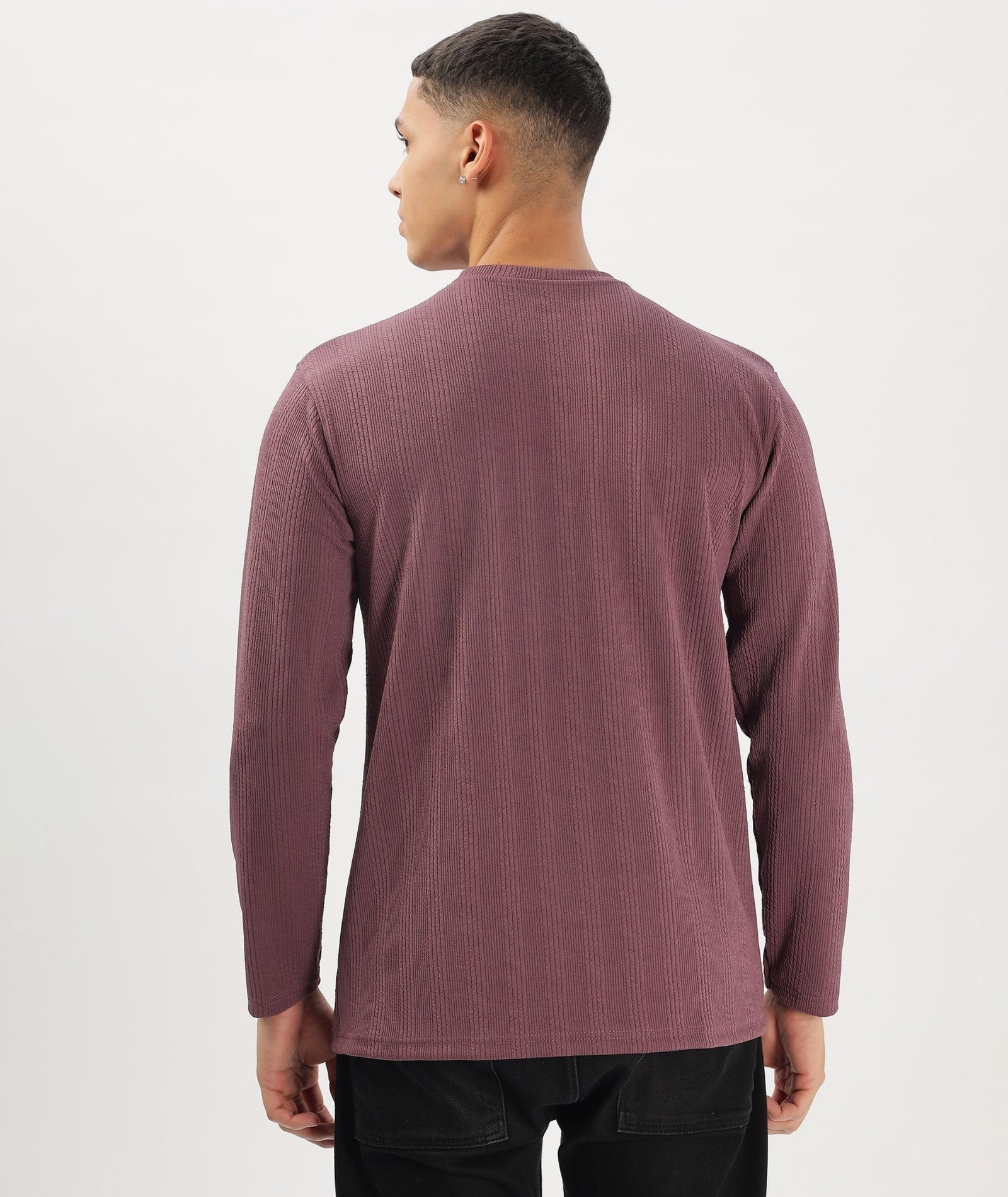 Men's Solid Full Sleeve Regular Fit T-Shirt