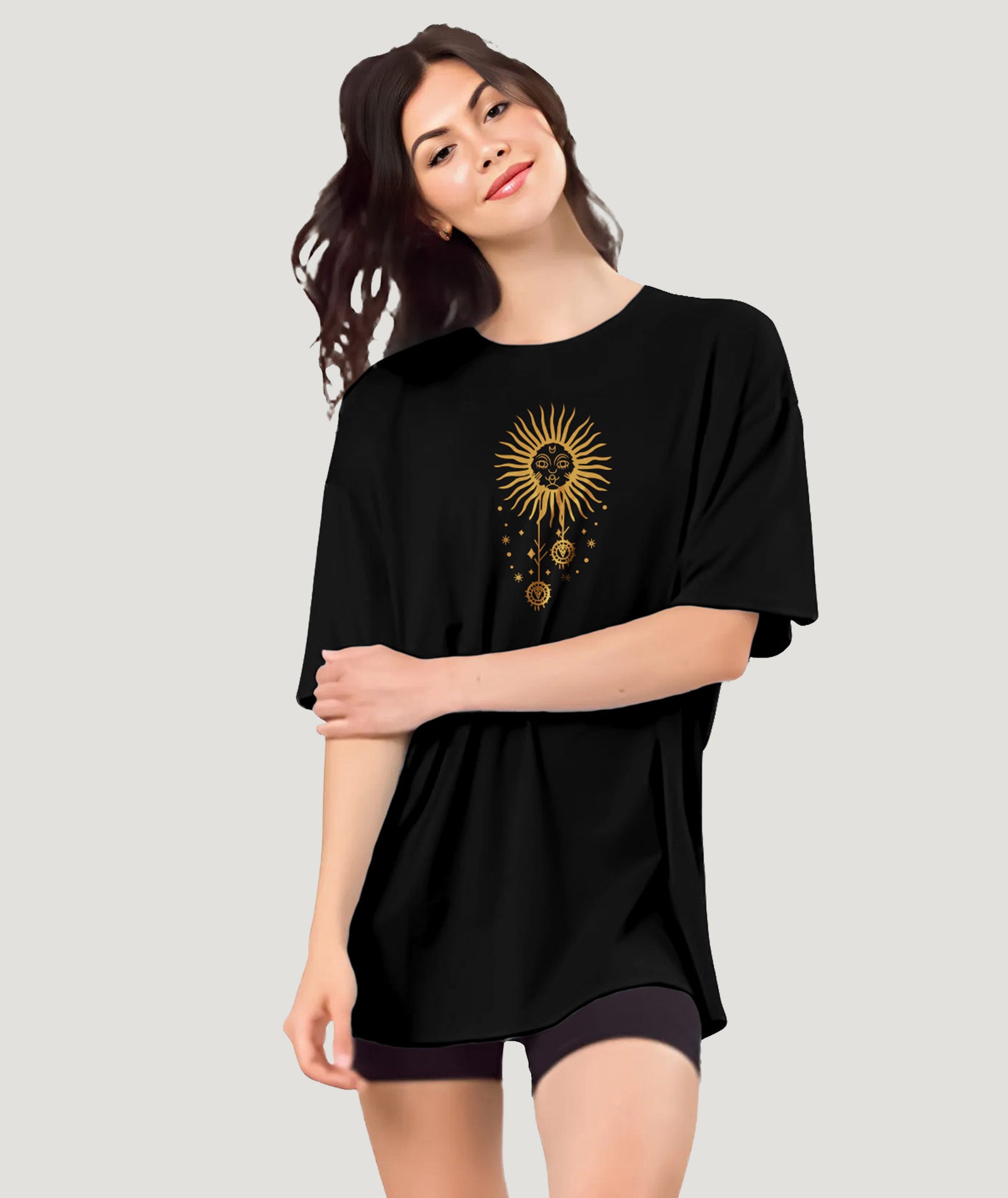 Black Womens Oversized Tshirt