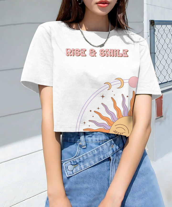 Womens Printed Crop Top