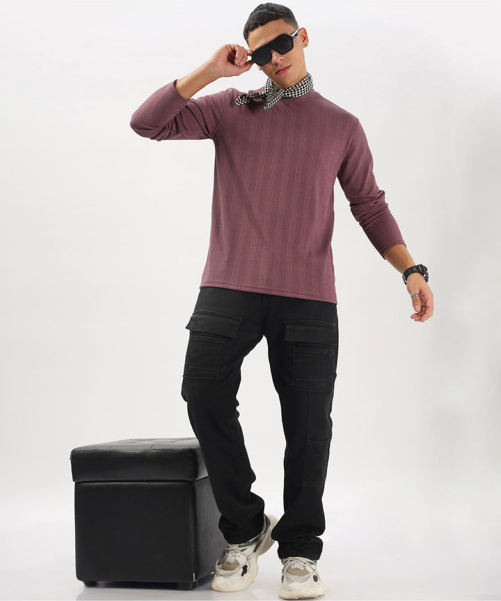 Men's Solid Full Sleeve Regular Fit T-Shirt