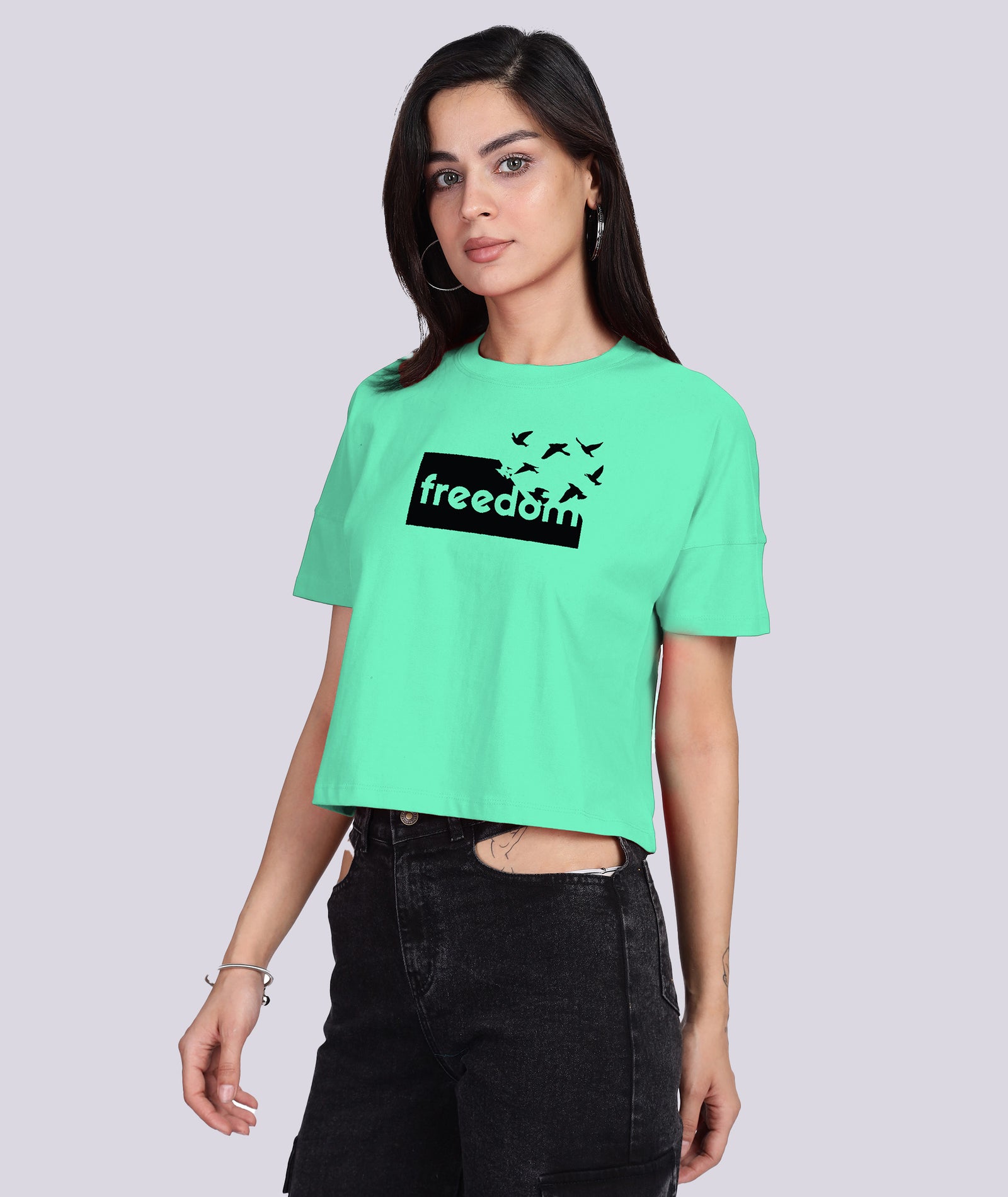 Womens Printed Half Sleeve T-shirt