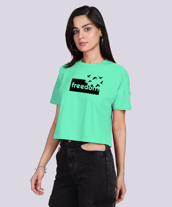 Womens Printed Half Sleeve T-shirt