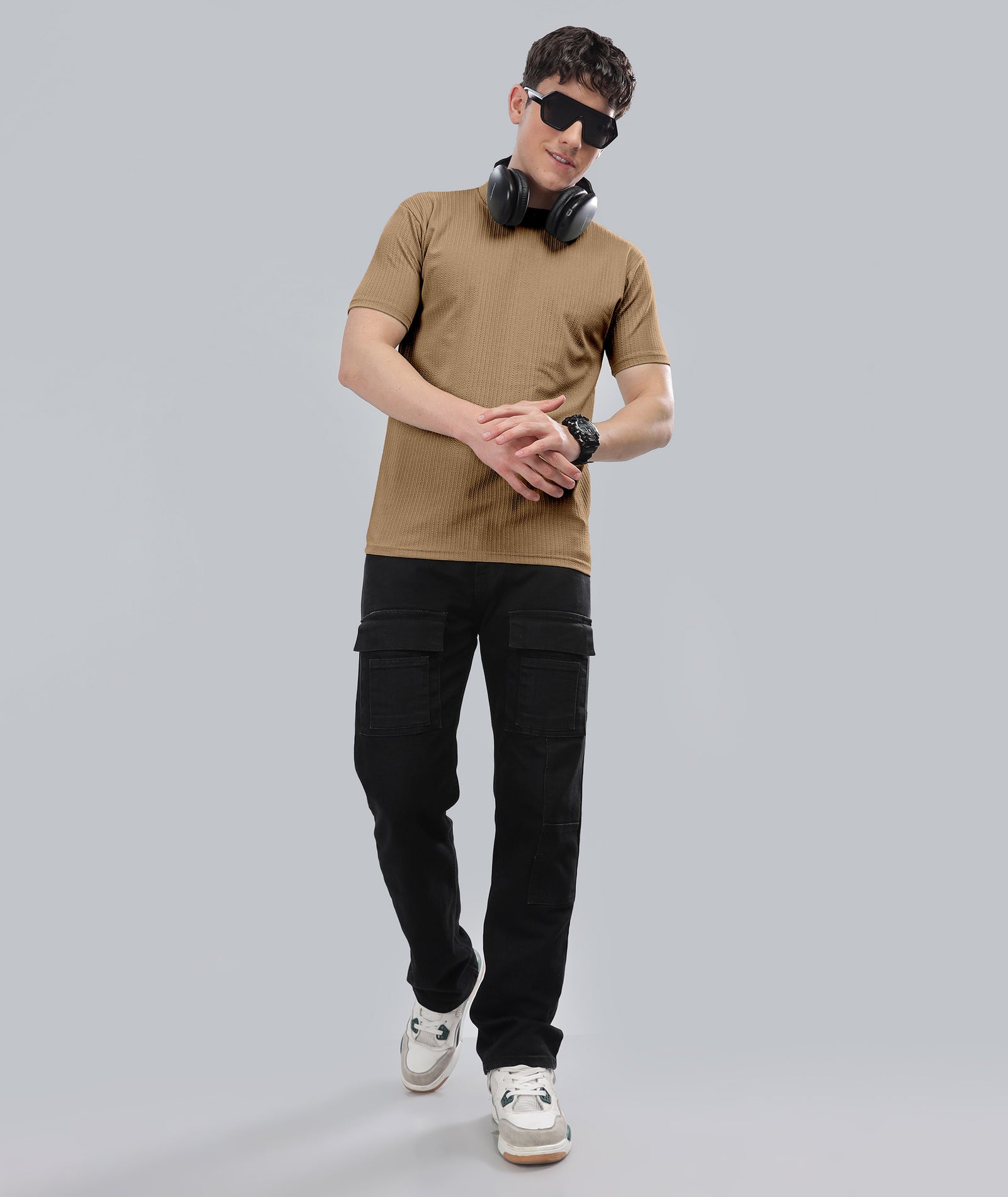 Men's Poly cotton Half Sleeve Solid T-Shirt