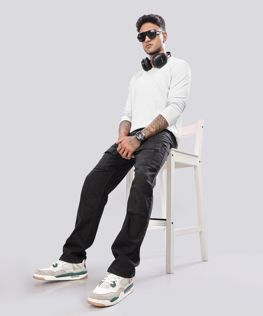 Men’s Regular Fit Polyblend Long Sleeve T-Shirt