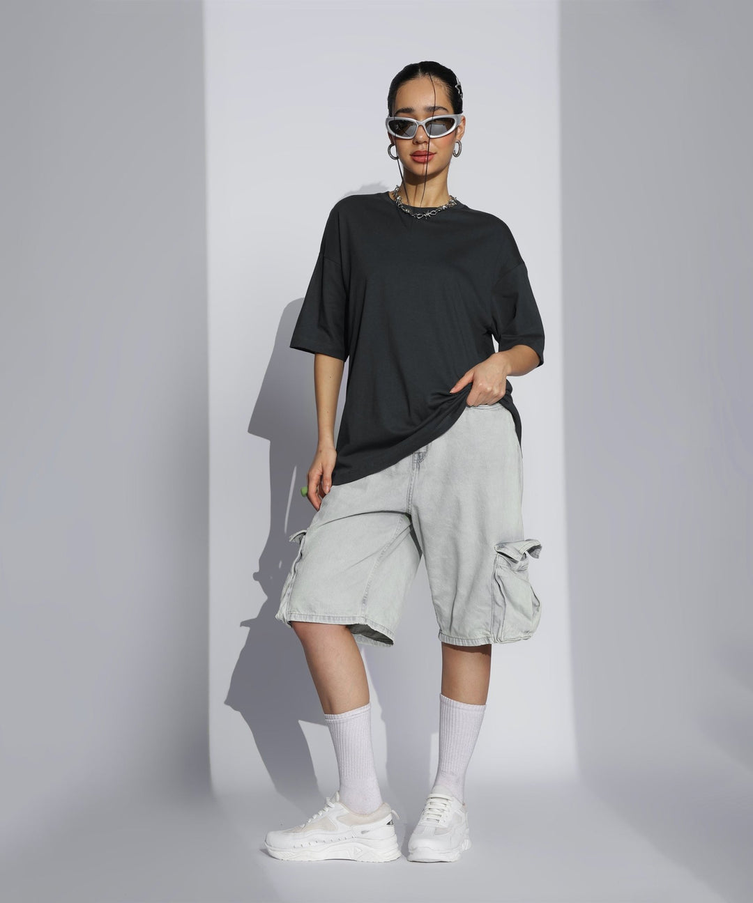 Womens Super Oversized Tshirt | Black