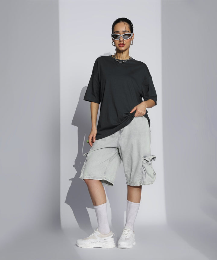 Womens Super Oversized Tshirt | Black