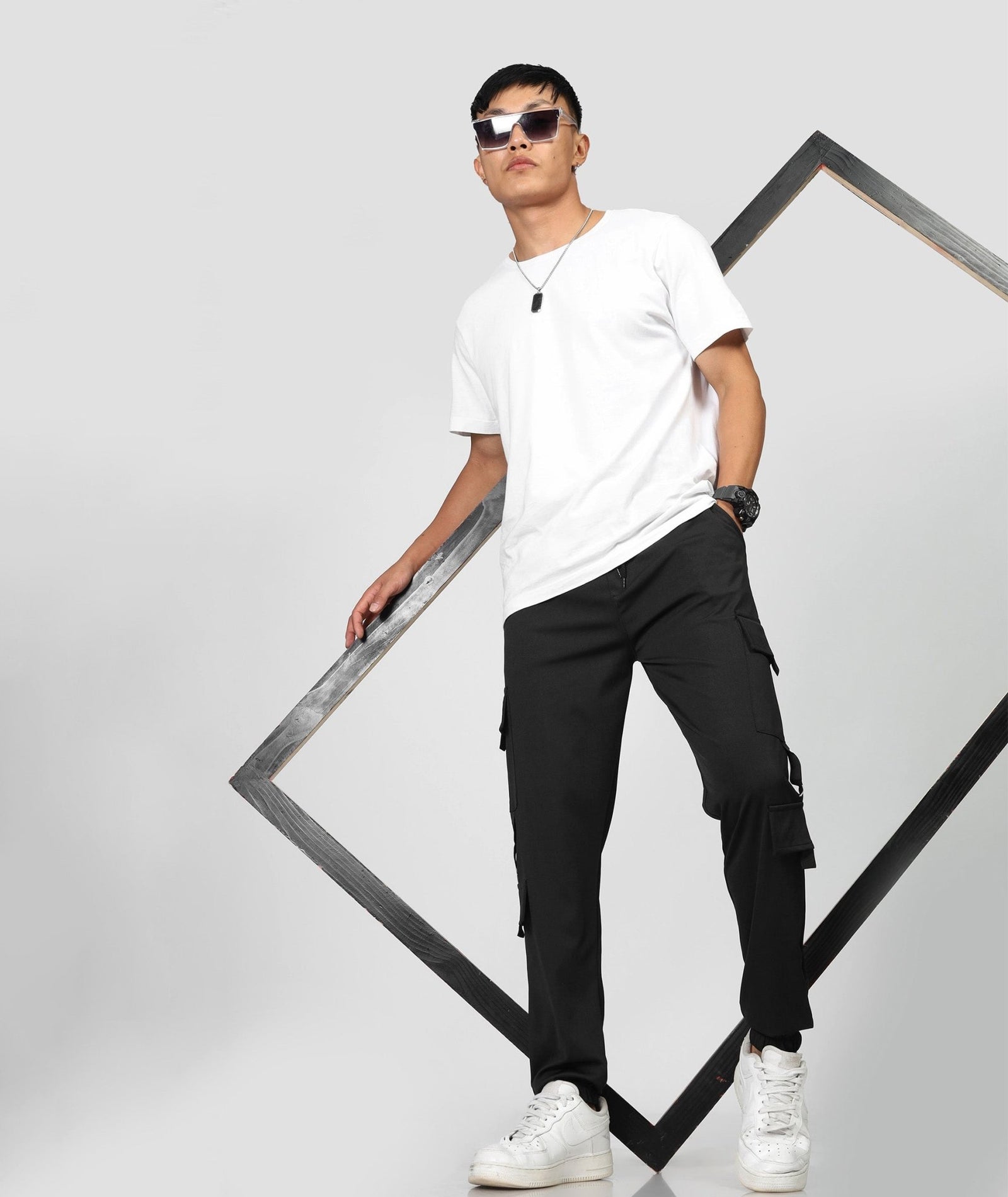 Mens Regular Fit Cargo Trackpants