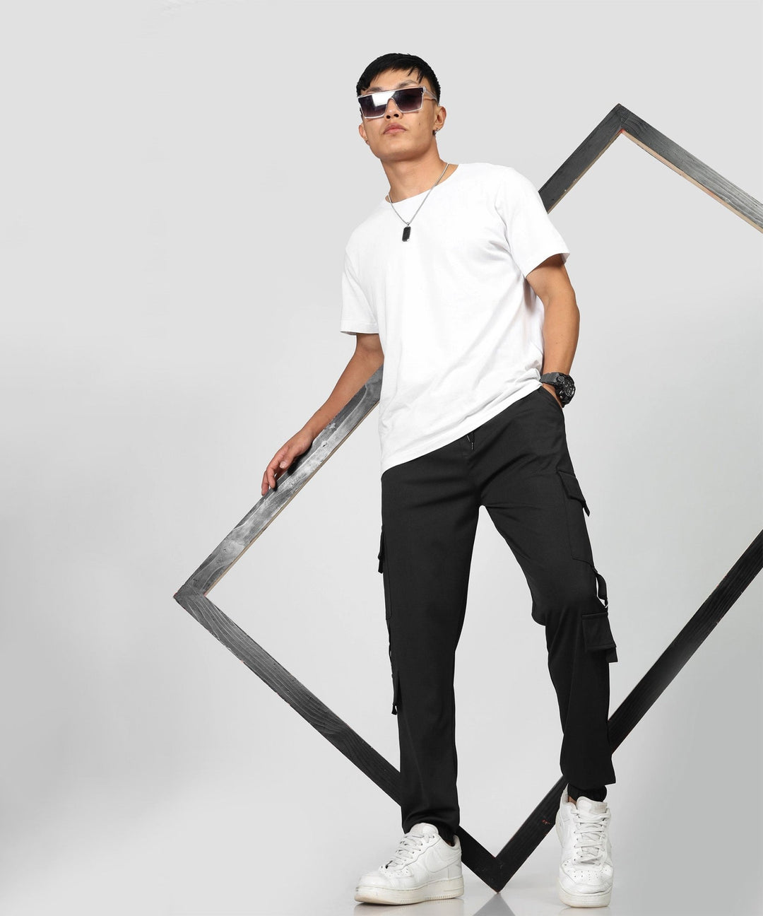 Mens Regular Fit Cargo Trackpants