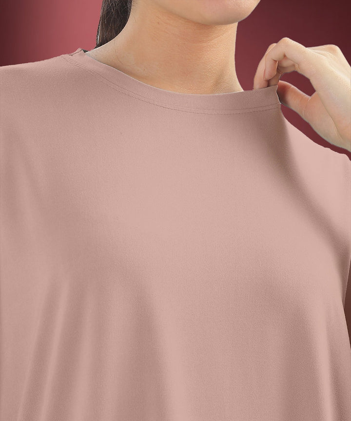 Womens Oversized Drop Shoulder T-Shirt with Side Pockets