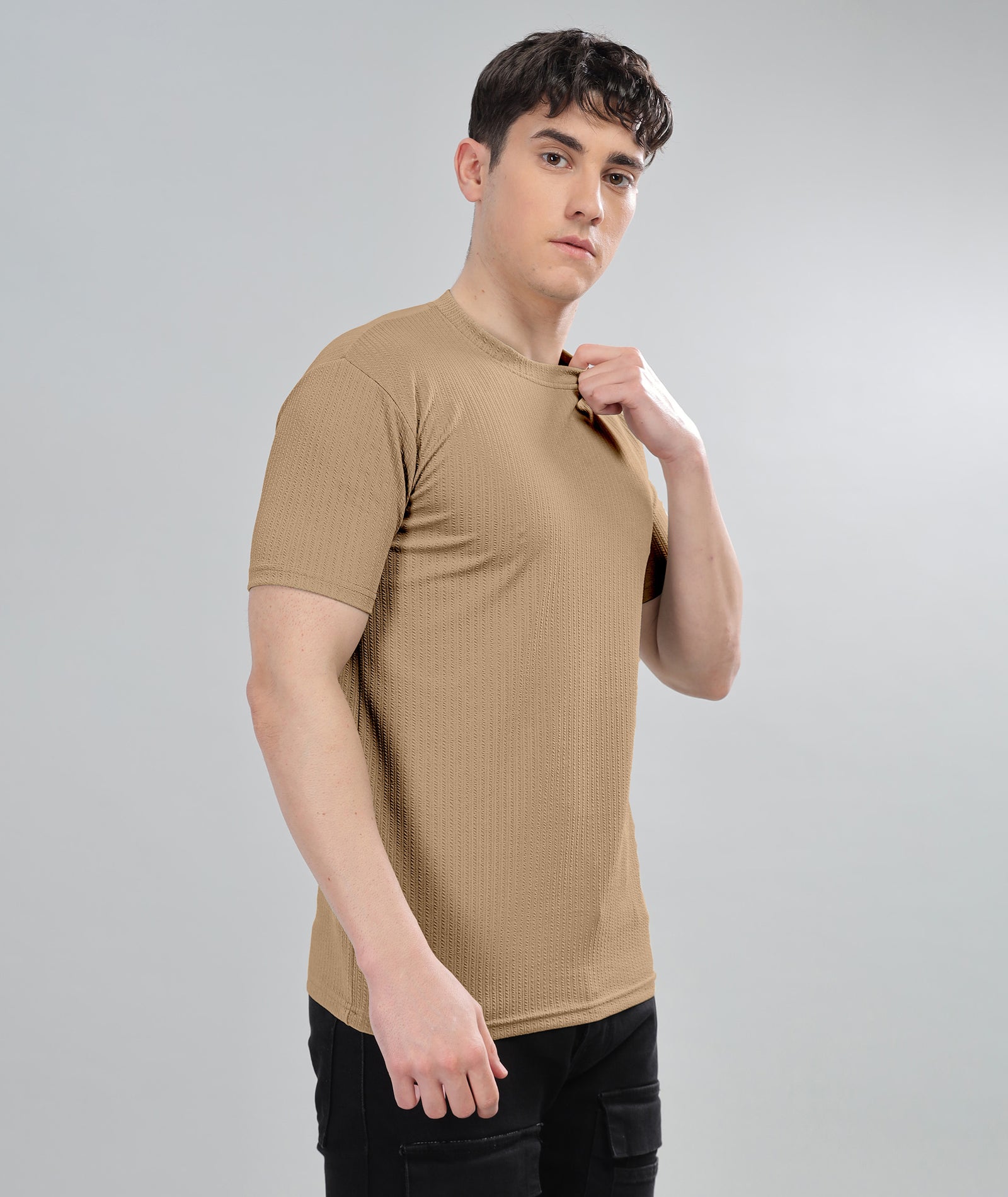 Men's Poly cotton Half Sleeve Solid T-Shirt