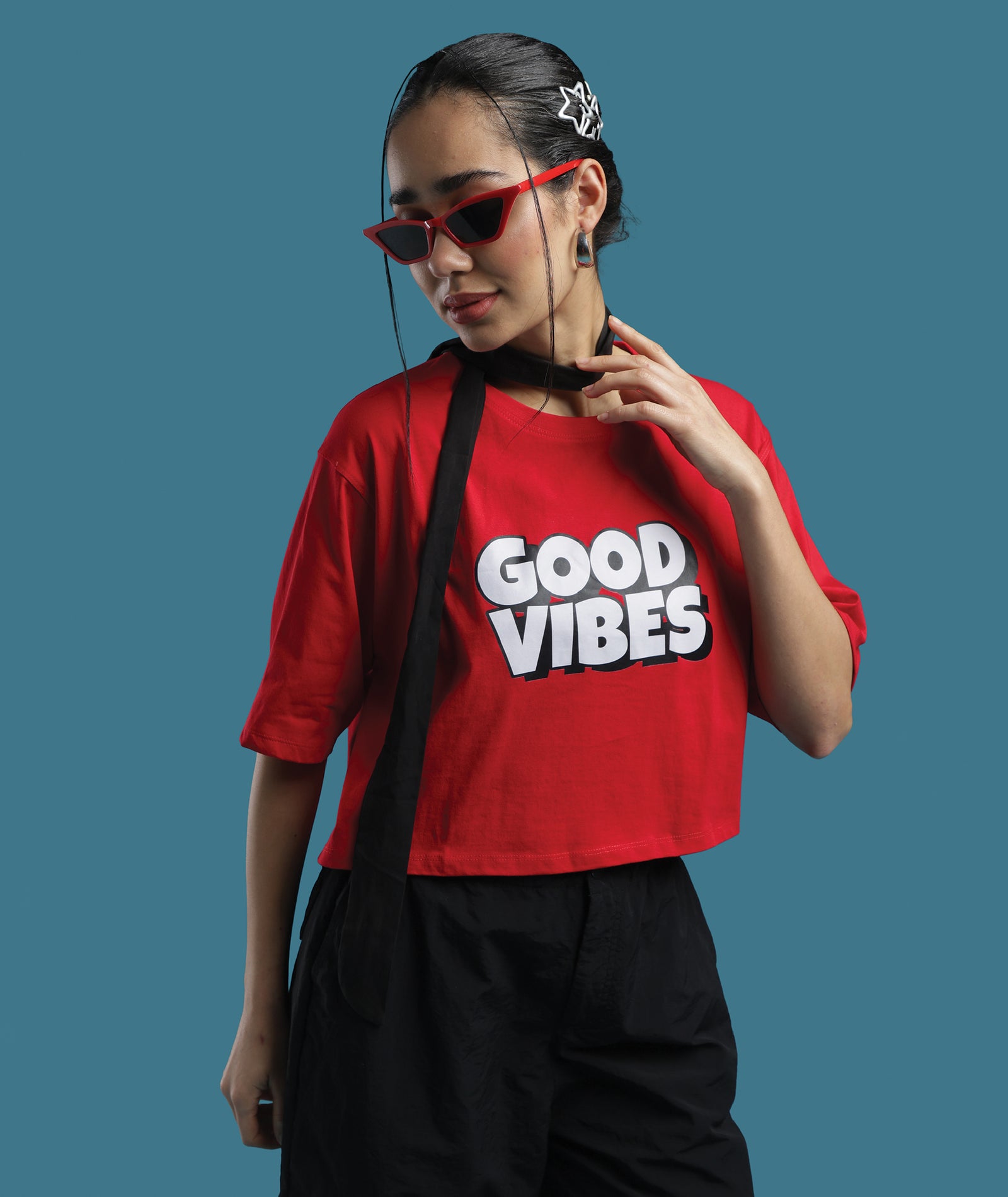 Womens Printed Crop Top