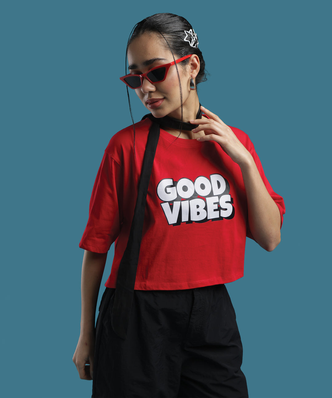 Womens Printed Crop Top