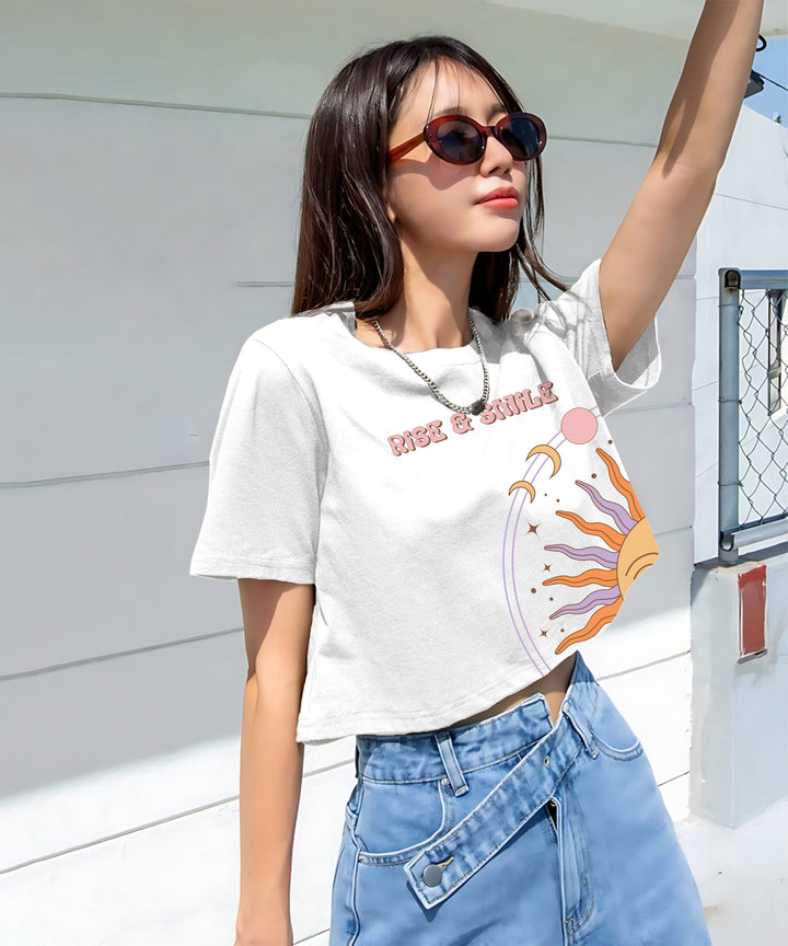 Womens Printed Crop Top