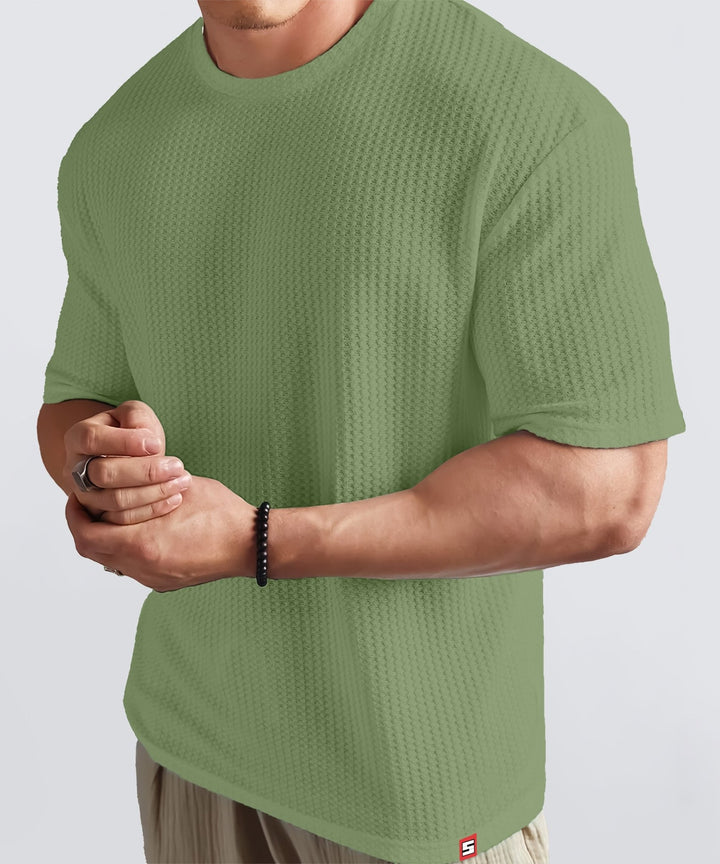 Men's Oversized Dotted Drop Shoulder T-Shirt