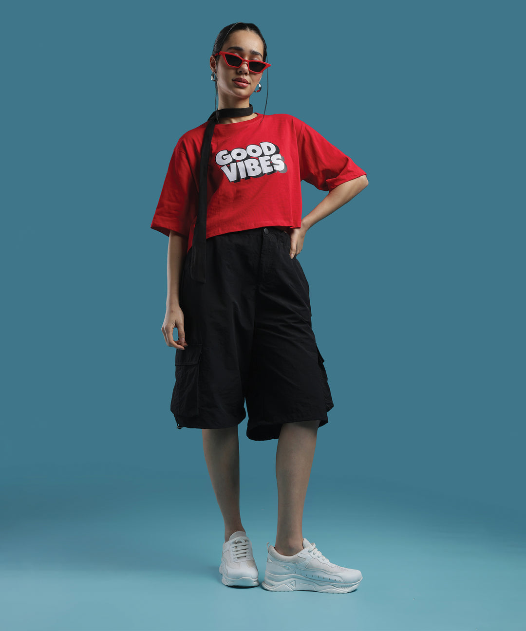 Womens Printed Crop Top