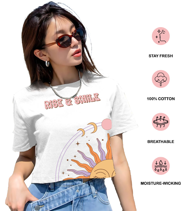 Womens Printed Crop Top