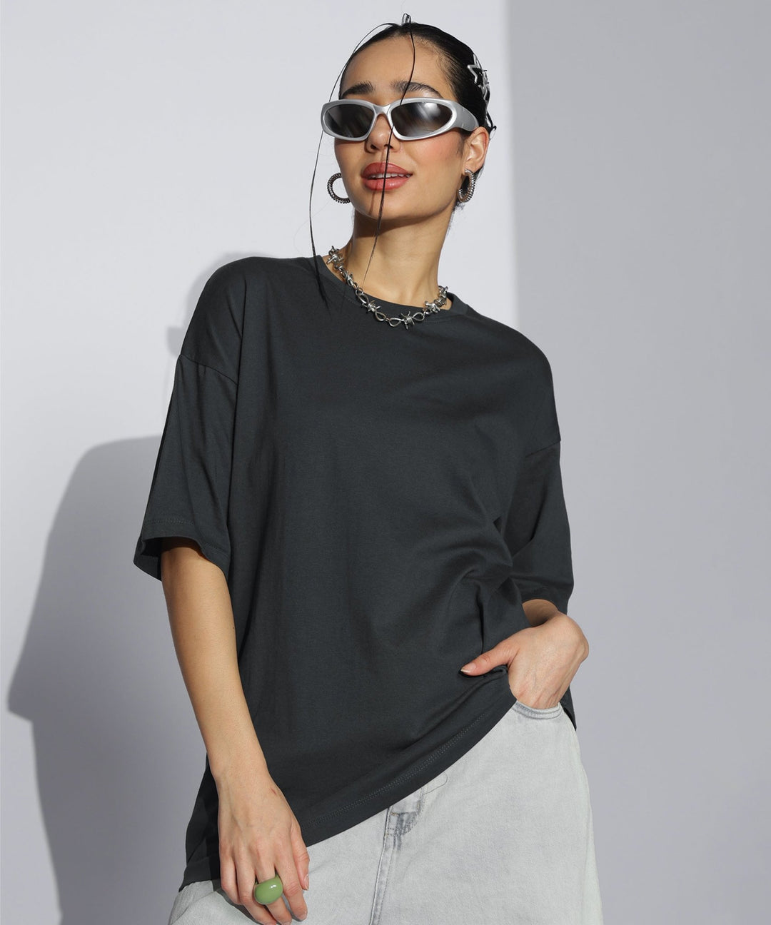Womens Super Oversized Tshirt | Black