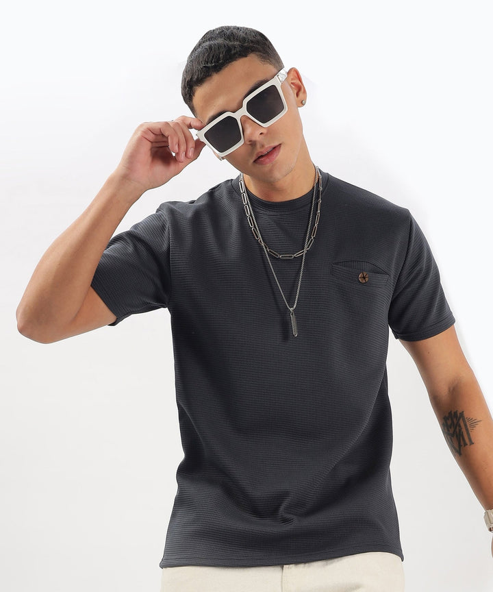 Men's Solid Regular Fit T-Shirt