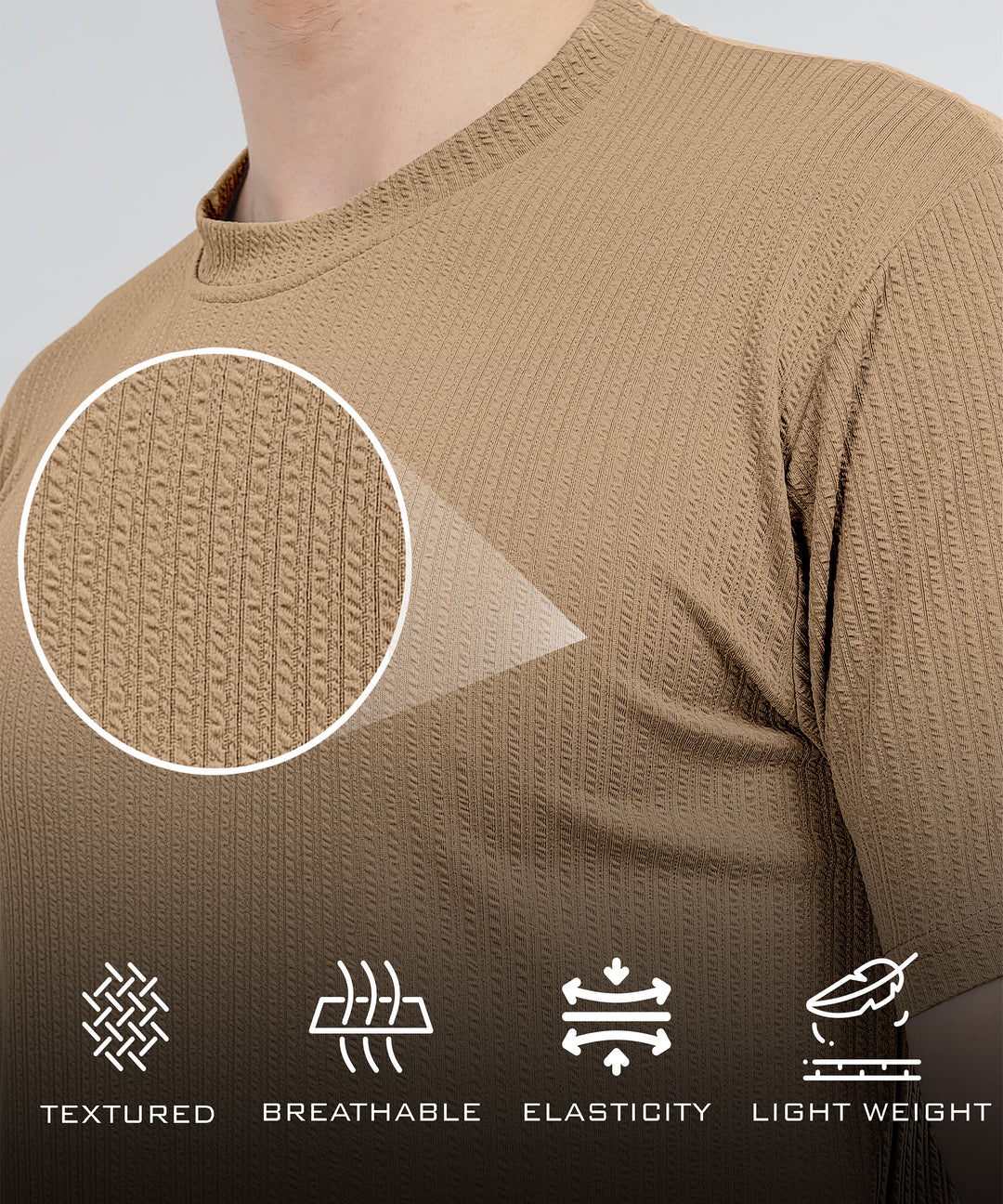 Men's Poly cotton Half Sleeve Solid T-Shirt