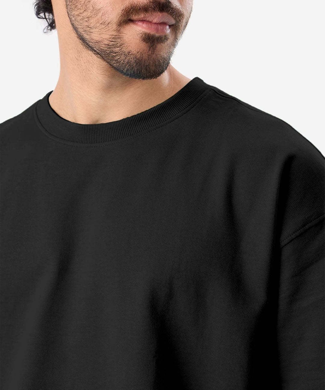 Men’s Solid Oversized T-Shirt | Black