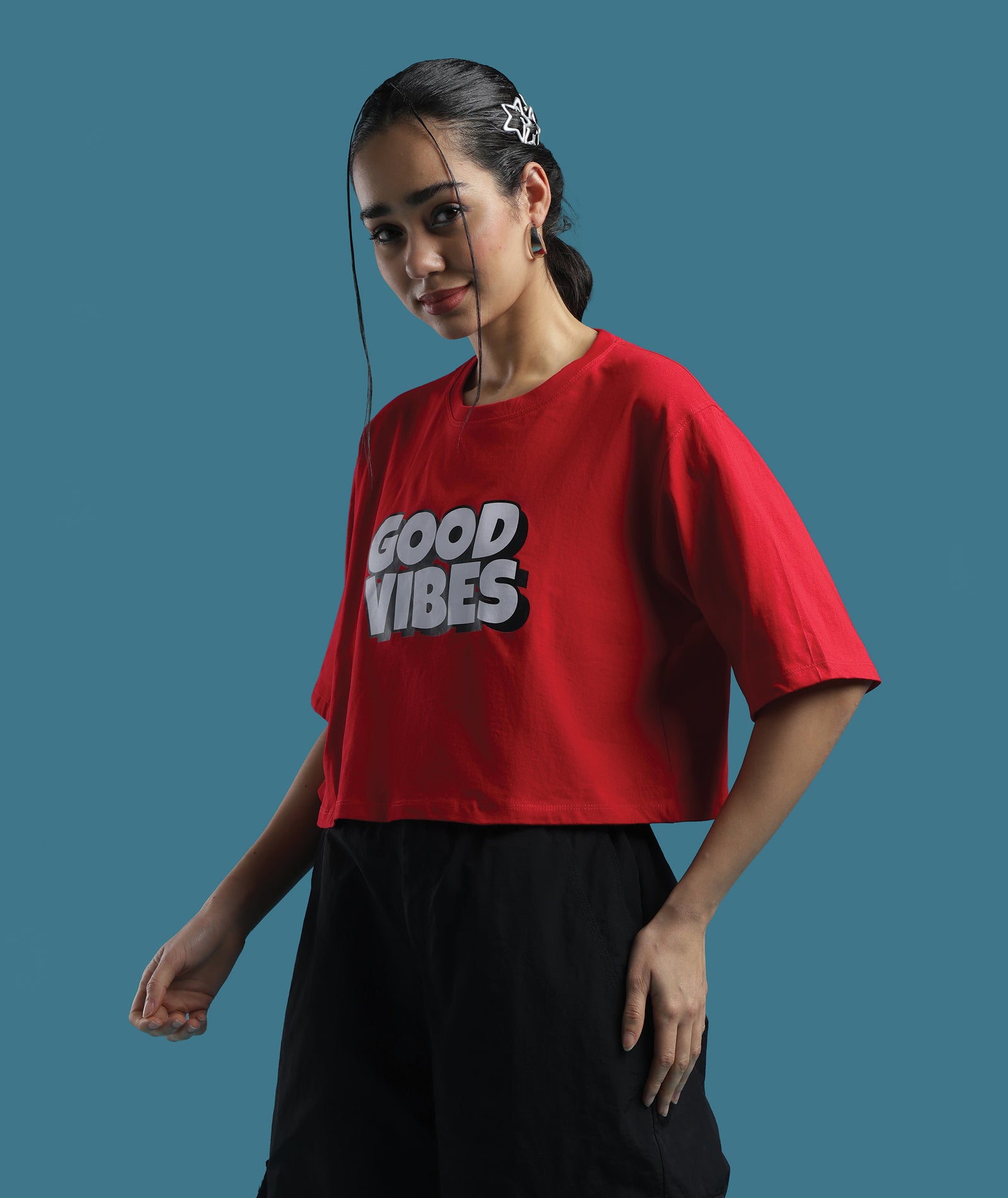 Womens Printed Crop Top