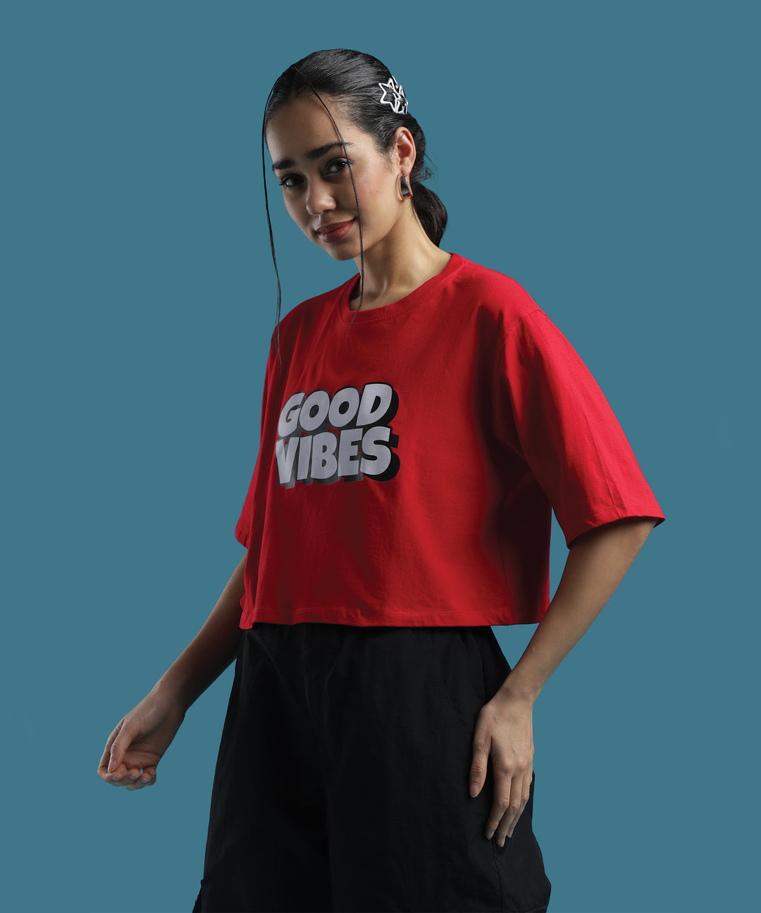 Womens Printed Crop Top