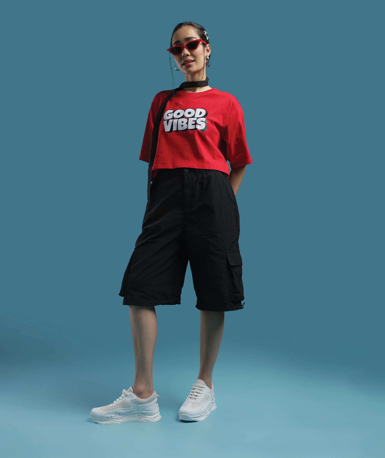 Womens Printed Crop Top