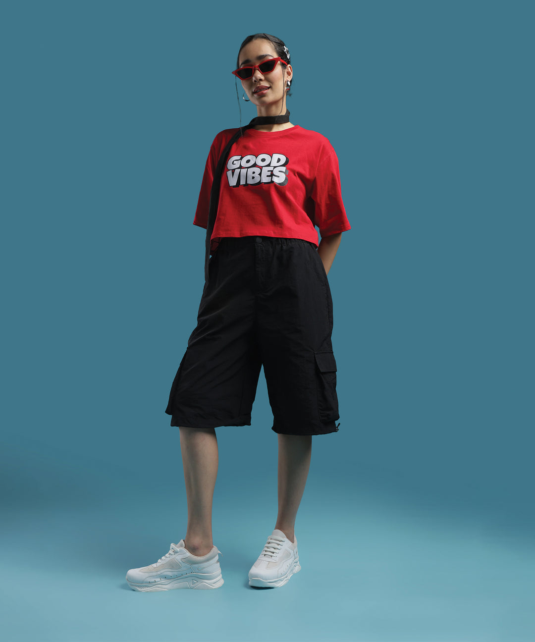 Womens Printed Crop Top