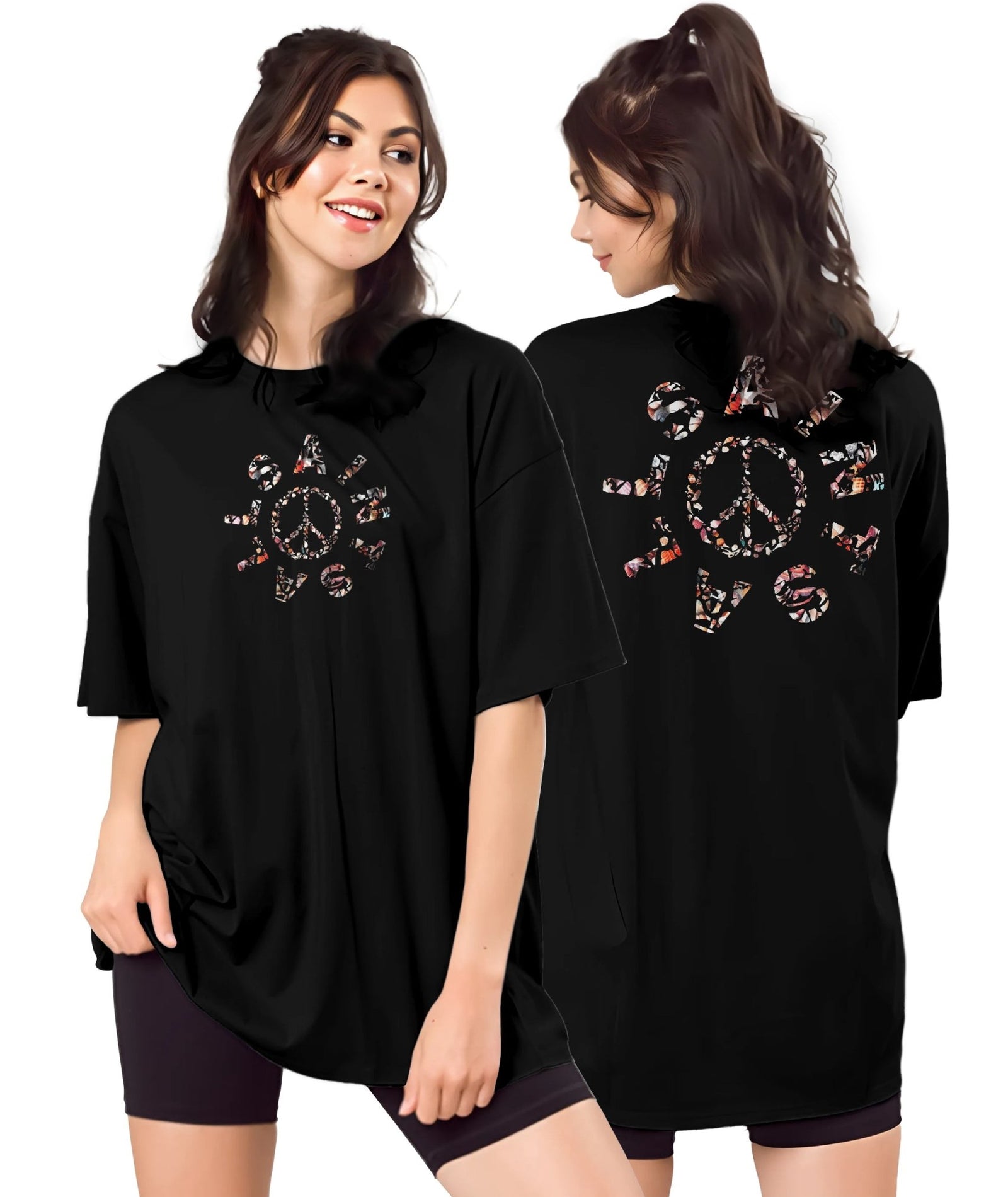 Black Womens Oversized Tshirt