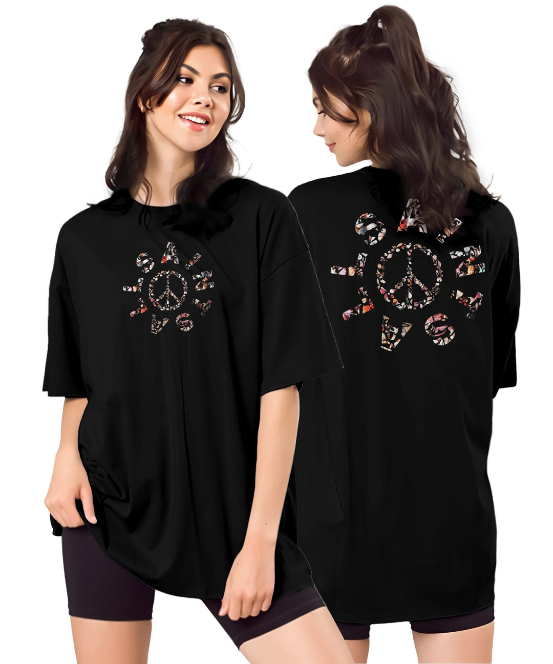 Black Womens Oversized Tshirt