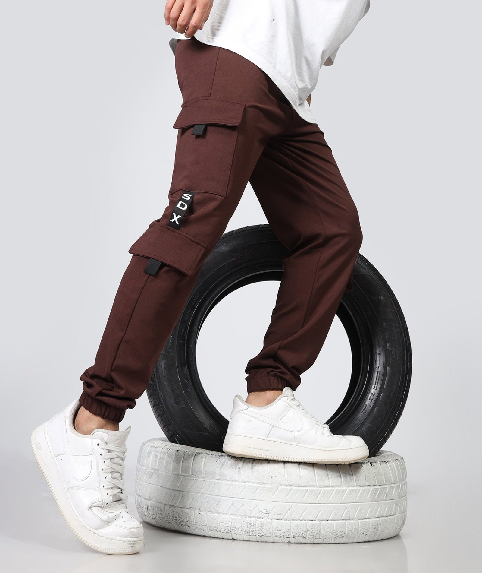 Mens Regular Fit Cargo Trackpants