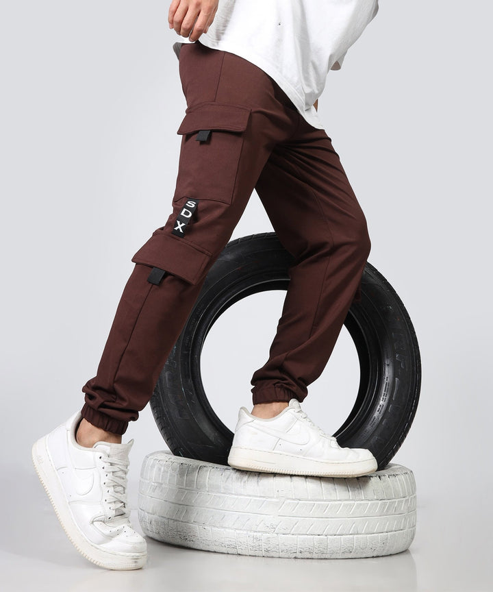 Mens Regular Fit Cargo Trackpants