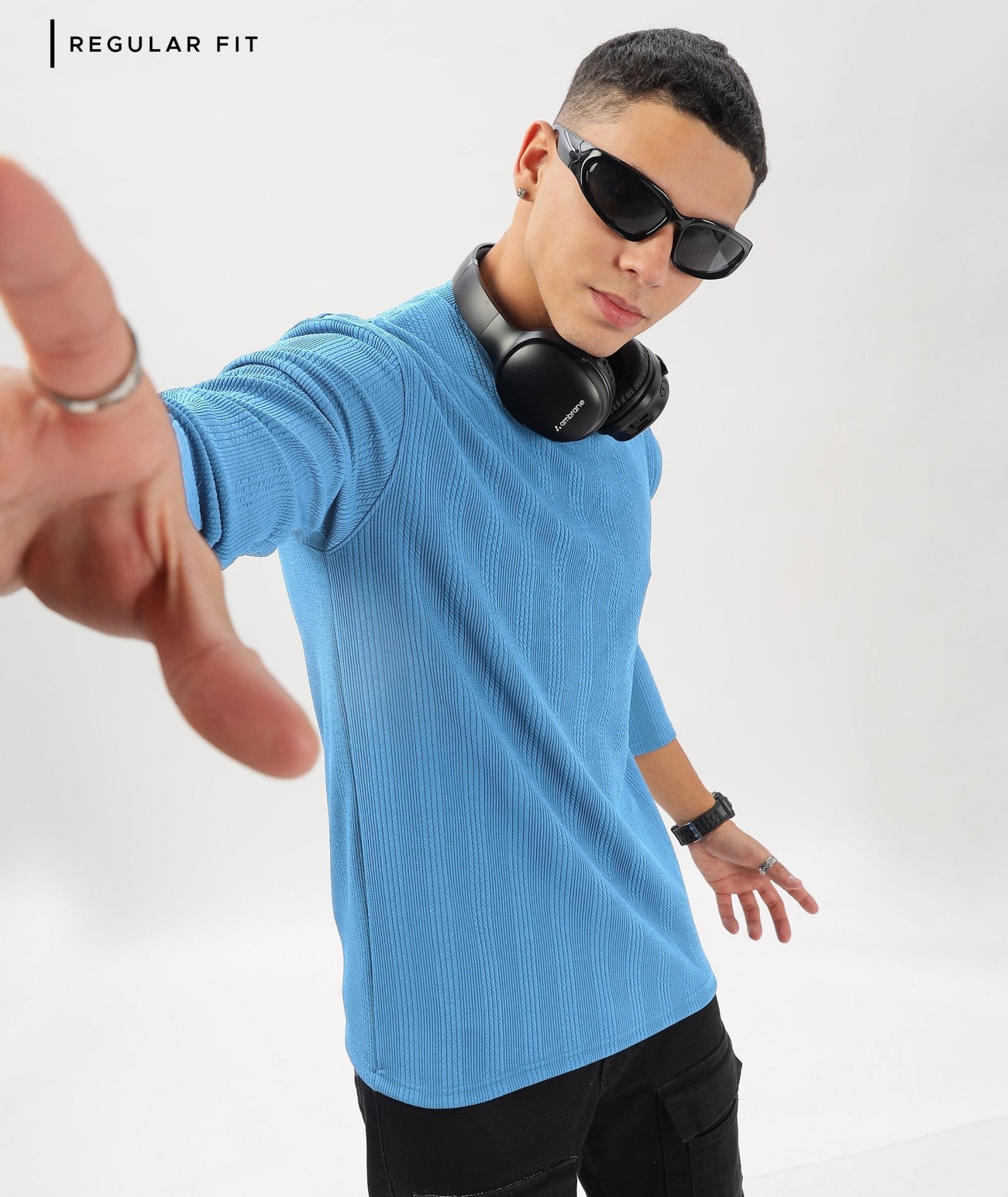 Men's Solid Full Sleeve Regular Fit T-Shirt