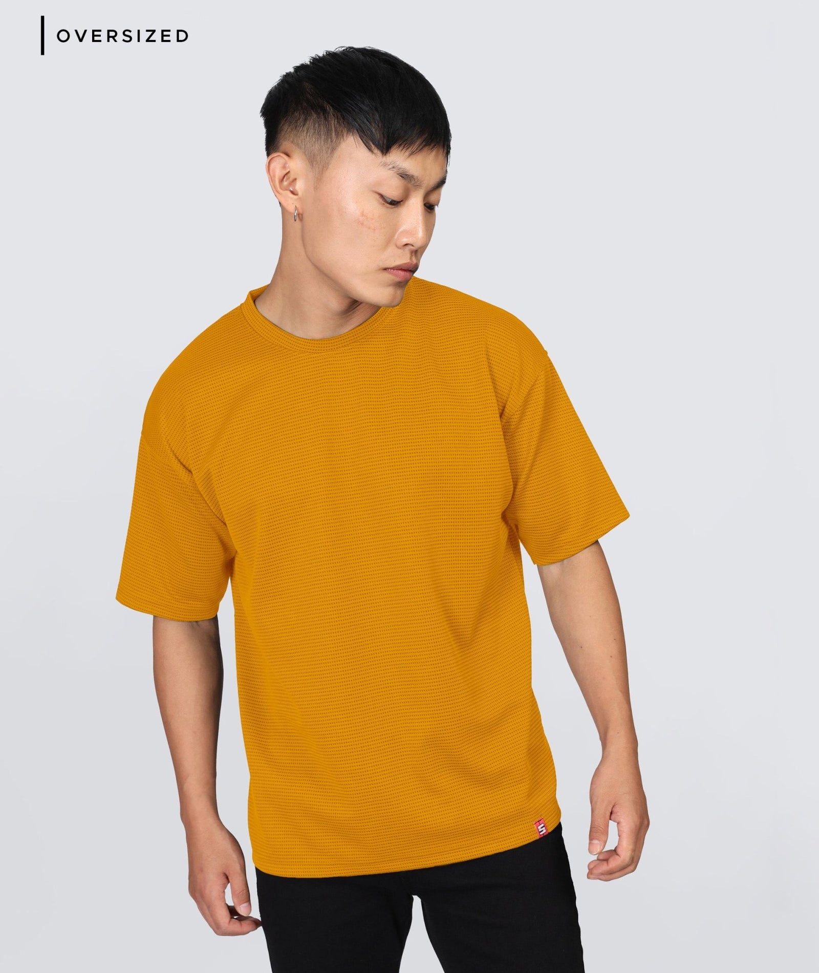 Men's Oversized Dotted Drop Shoulder T-Shirt