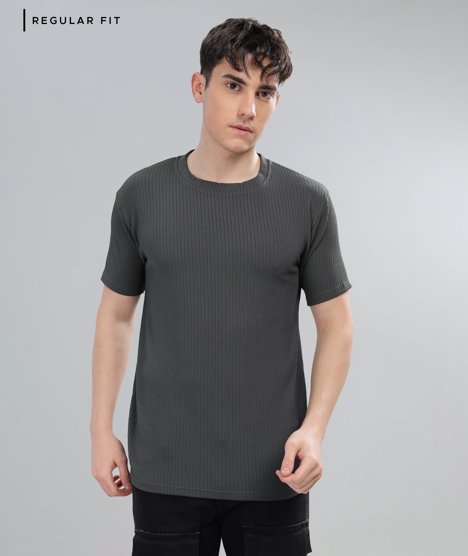 Men's Poly cotton Half Sleeve Solid T-Shirt