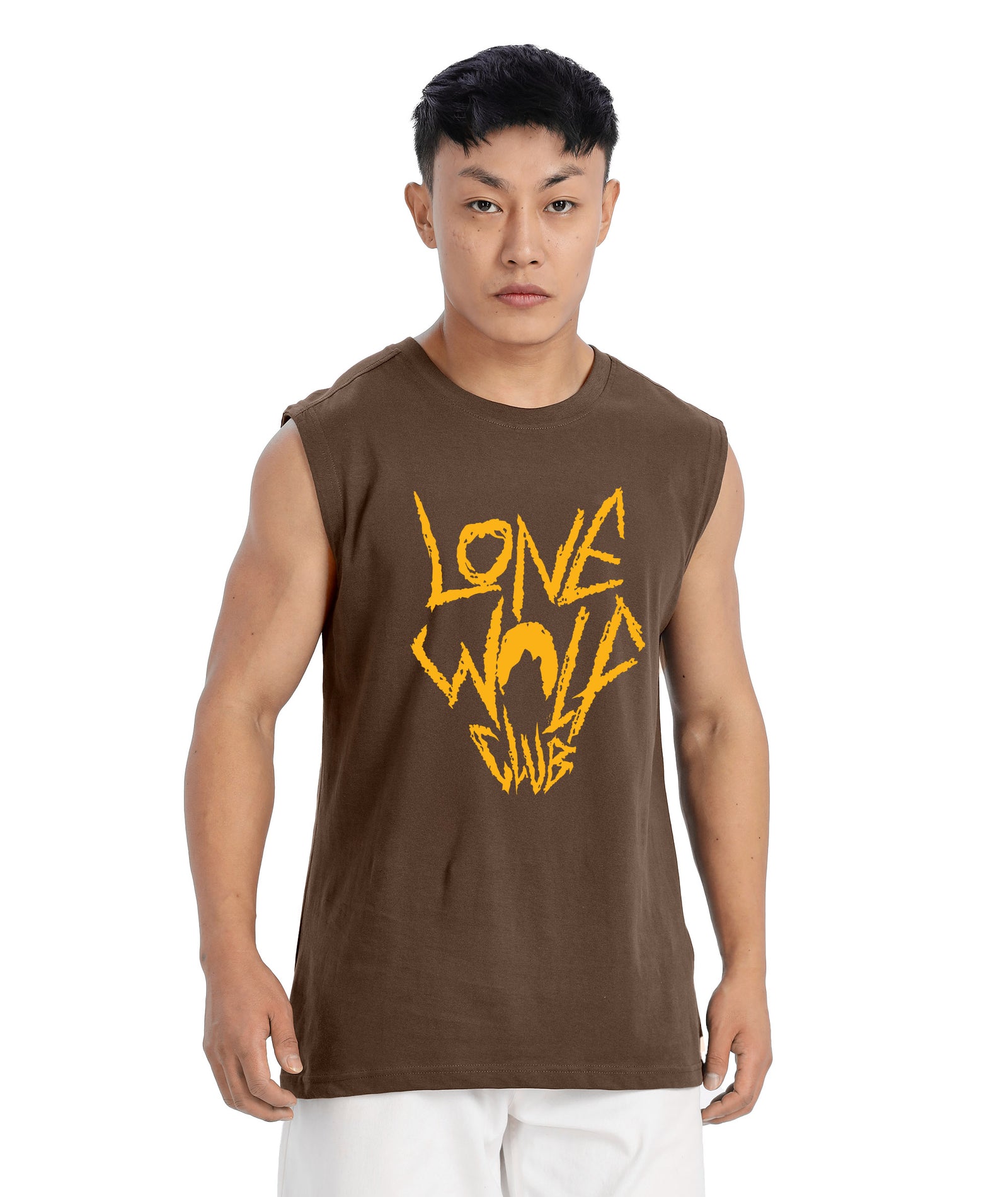 Brown Mens Relaxed Fit Tshirt