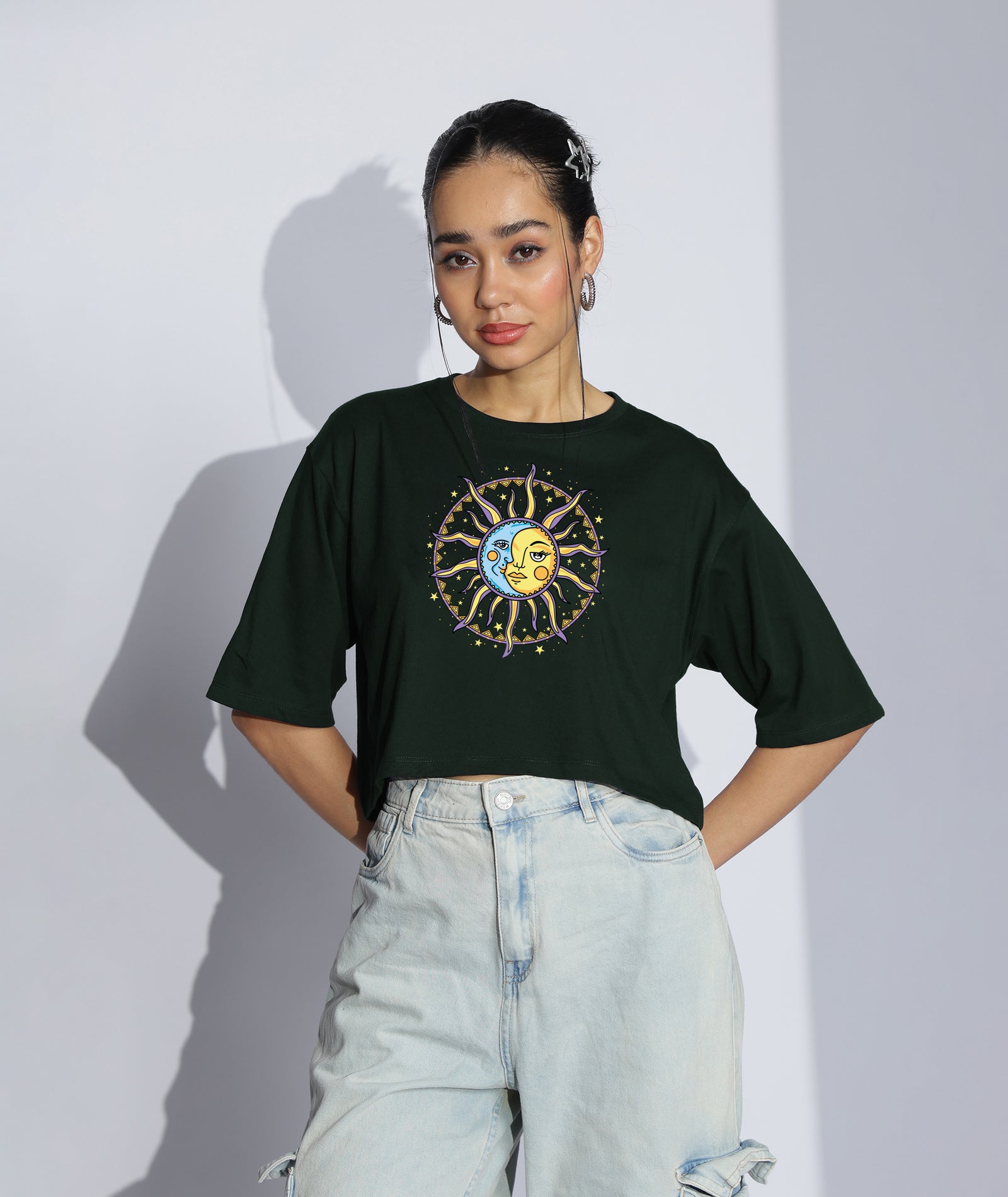 Womens Printed Crop Top